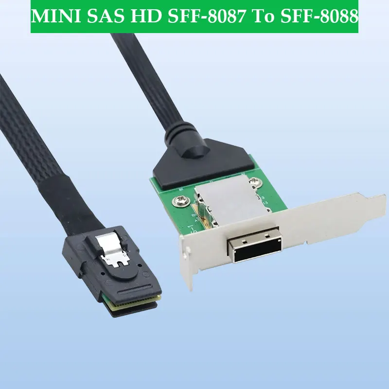 ADT-Link MINI SAS HD SFF-8087 To SFF-8088 PCBA Conversion Cables - for Server High-quality Internal and External Harnesses