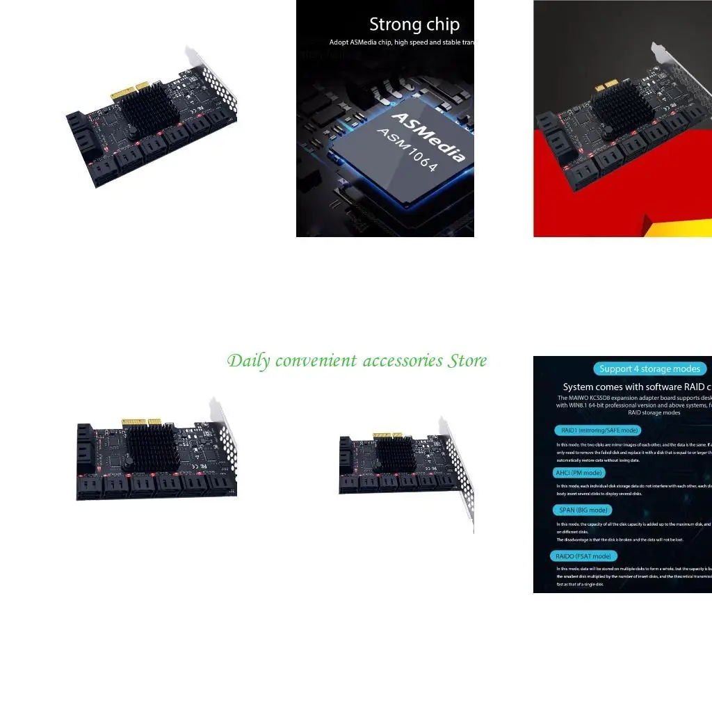 

97QB PCIE в SATA3.0 Controller Card Card 6 Гбит / с.