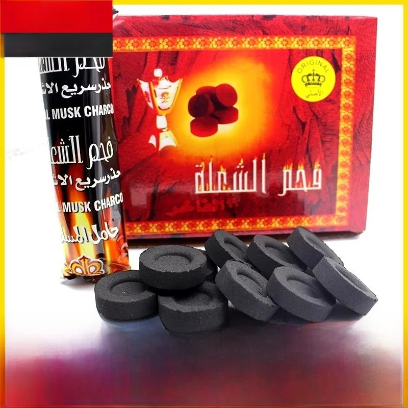 Instant Burning Charcoal Fruit Wood Smokeless Combustible Charcoal Hookah Charcoal Household Hand Warmer Charcoal Outdoor Bar...