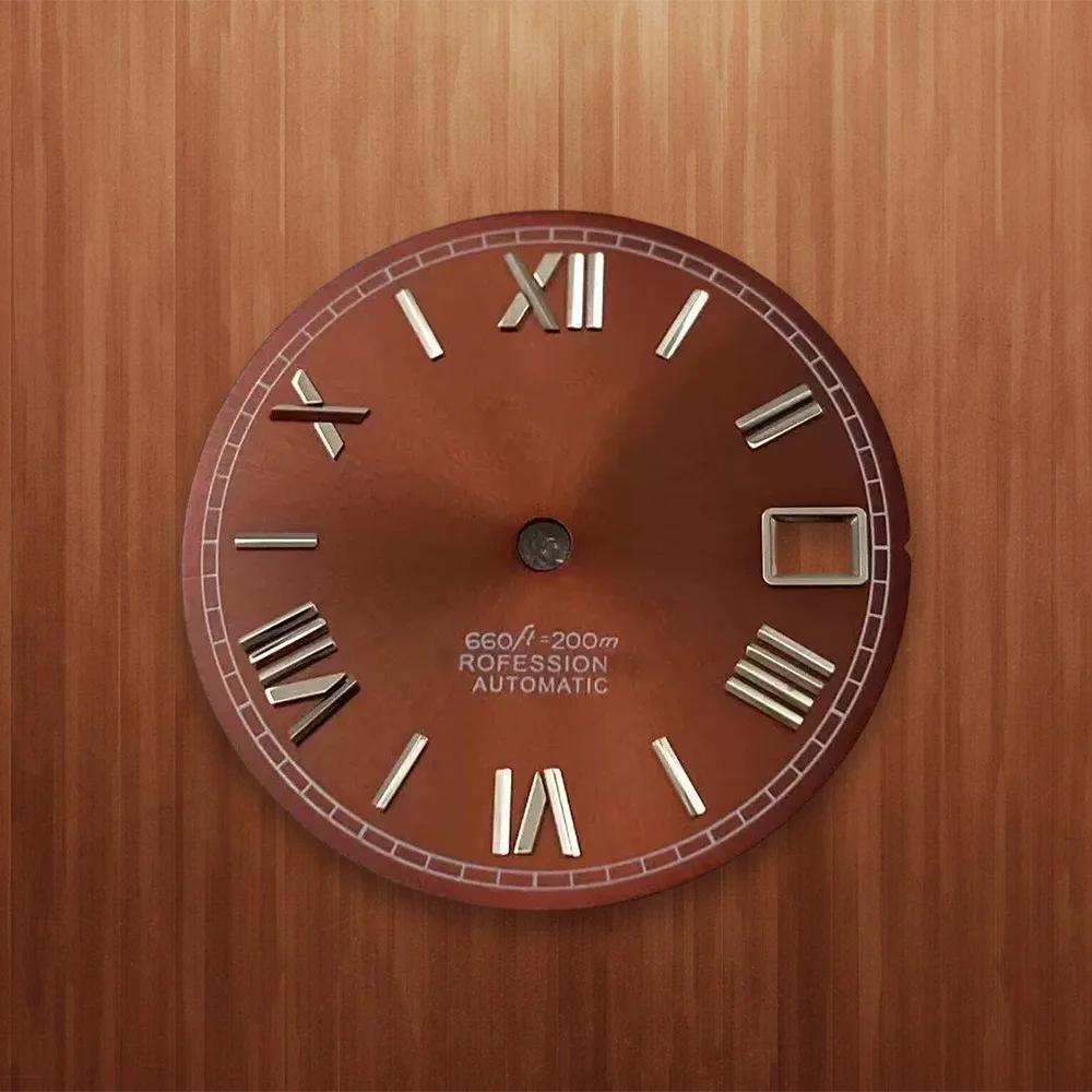 28.5mm S Dial Sunburst Dial Roman numerals Fit NH35 Japanese Automatic Movement Sunray Dial nh35 Watch Modification Accessories