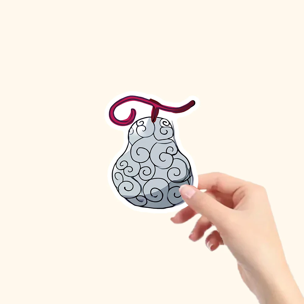 54 SZTUK Kolorowych, Uroczych Naklejek z Motywem Owoców Diabła z Anime na Laptopa, Butelkę na Wodę, Deskorolkę, Dekorację Pokoju DIY