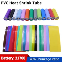 20/500pcs 21700 Battery Film Tape PVC Heat Shrink Tube Precut Shrinkable Sleeve Tubing Protect Pipe Cover for Batteries Wrap