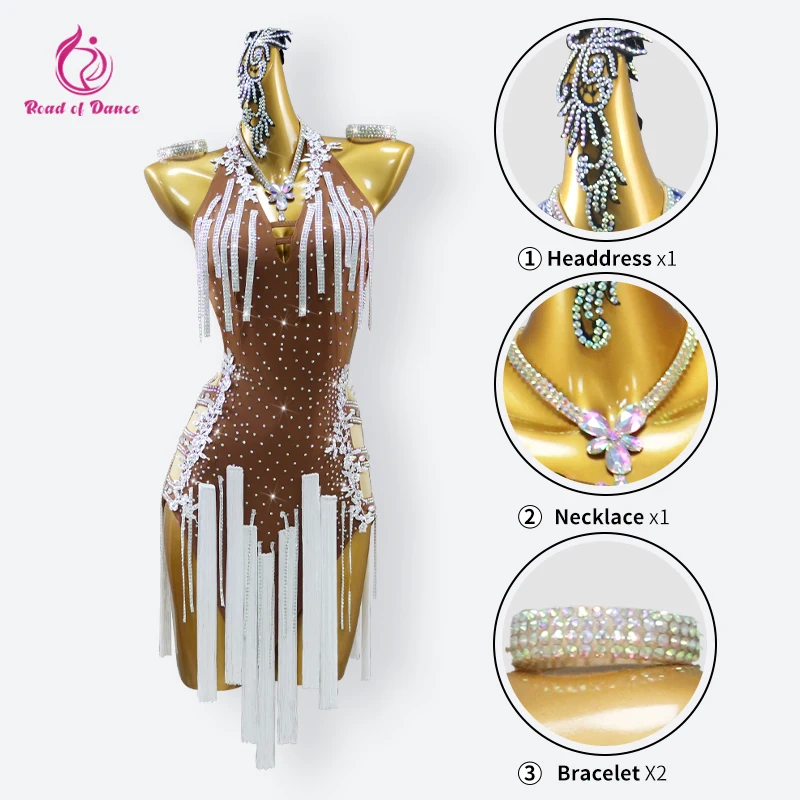 ラテンダンス衣装社交パーティーセクシーなドレスレディーススポーツ競技ダンスウェアサンバイブニング子供服カーニバルフリンジスーツ