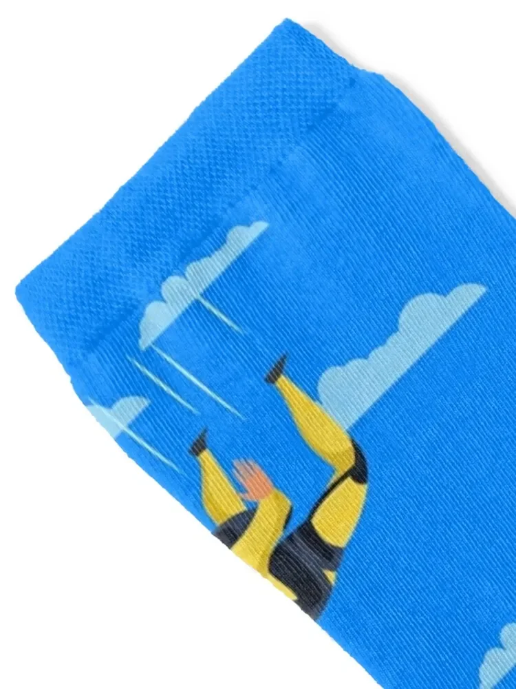 Skydiver jumping - Skydiving Socks New year's Toe sports Boy Socks Women's