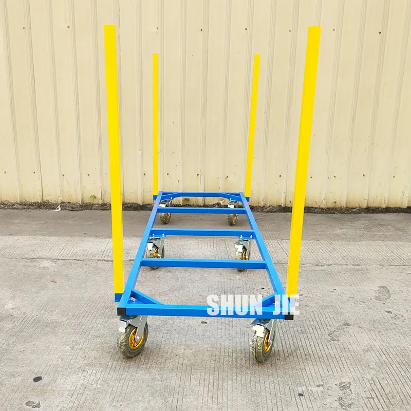 固体材料高耐荷重柱取り外し可能なプロファイルチューブ輸送ターンオーバートロリーチューブ輸送カート