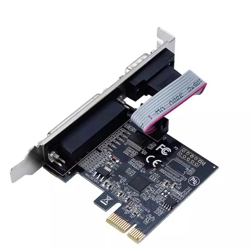 PCI-E to Parallel Serial Combo Card 1 Parallel 1 Serial RS232 COM Port 9Pin 25Pin High Speed Adapter
