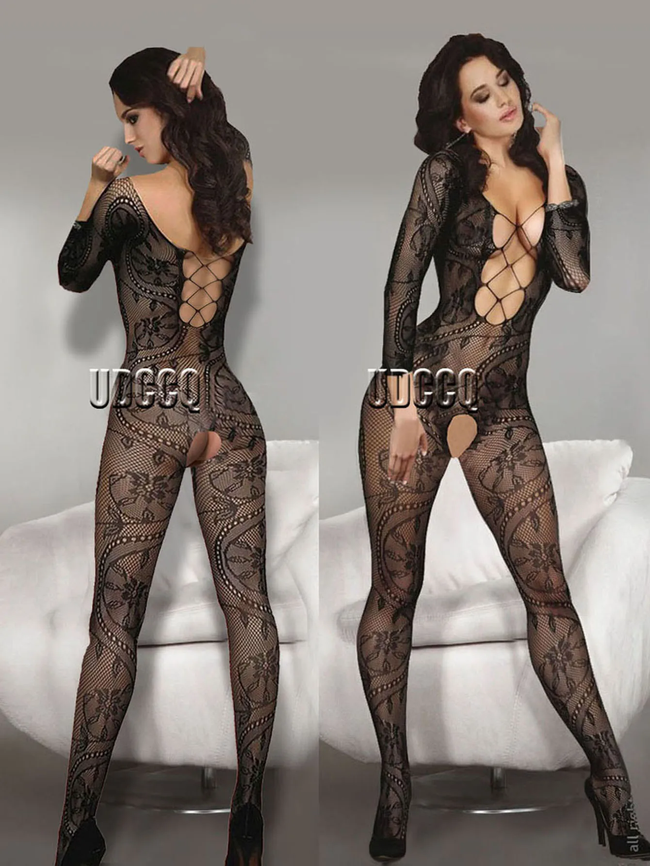 Sexy Sleepwear Lingerie Babydoll BODYSUIT Mesh Floral Body Stocking Temptation Intimate Catsuit Bodysuits Valentine dress W111