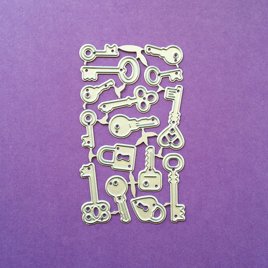 Keys and locks Metal Cutting Dies Stencil for DIY Scrapbooking Photo Album Embossing Paper Cards Crafts Diecuts New 2024