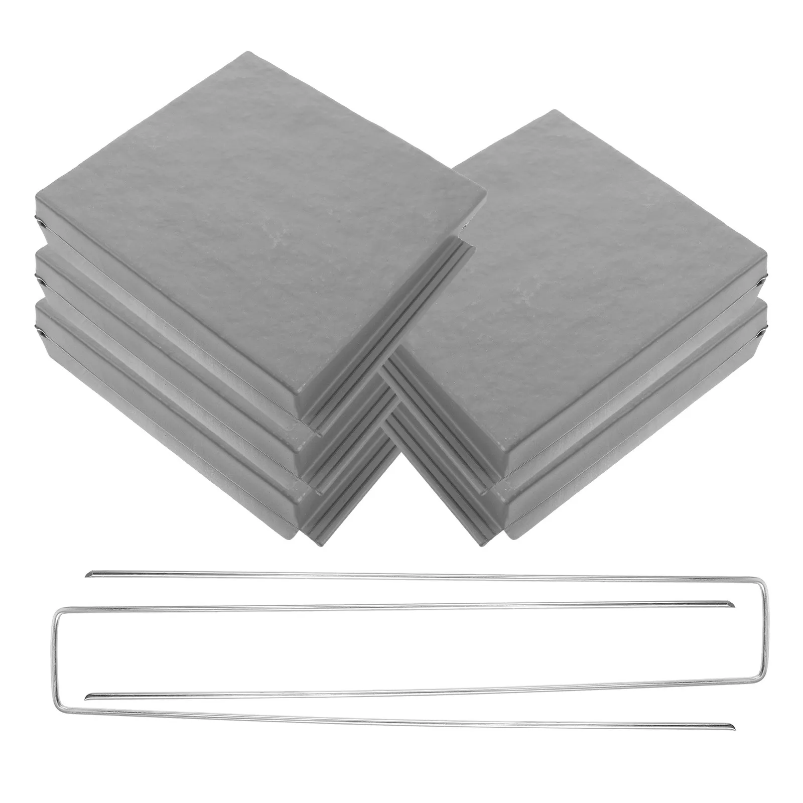 Lot de 5 bandes de bordure de jardin en plastique, design imitation pierre, résistantes aux intempéries, pour parterres de fleurs, allées et jardinières