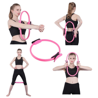Pilates Ring Yoga Rings with Non Slip Handles Fitness Circle Flexible Resistance Exercise Equipment for Thighs Abs and Legs