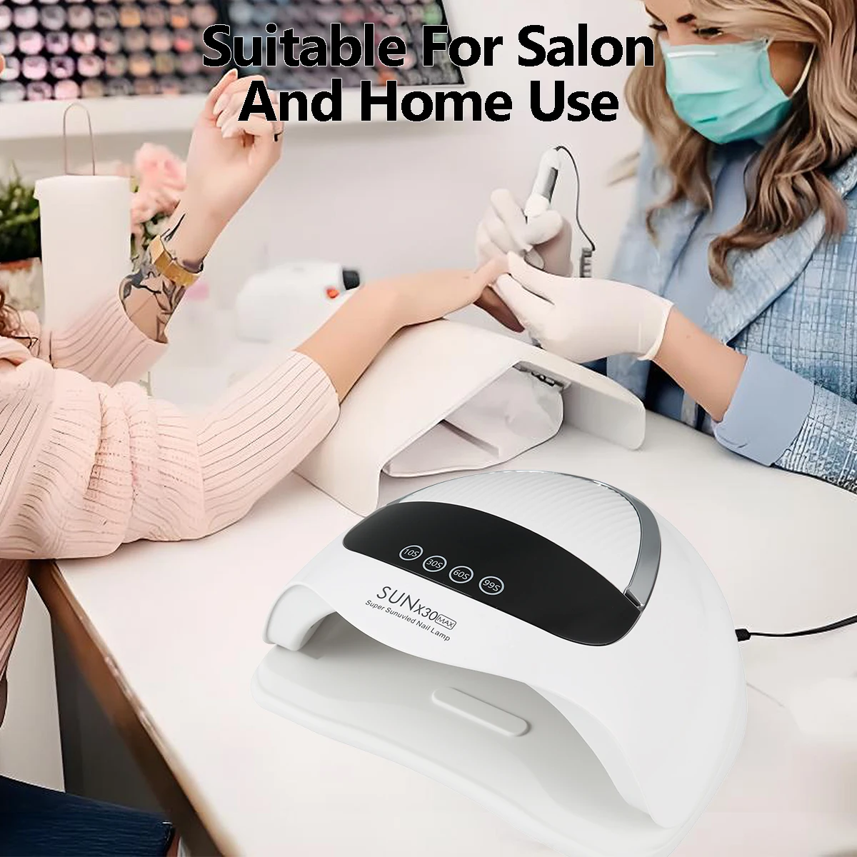 المهنية 90 المصابيح مسمار مجفف مجموعة مصابيح مستشعر الأشعة تحت الحمراء LED مصباح مانيكير للتجفيف السريع جميع هلام طلاء الأظافر تجفيف صالون أداة #5