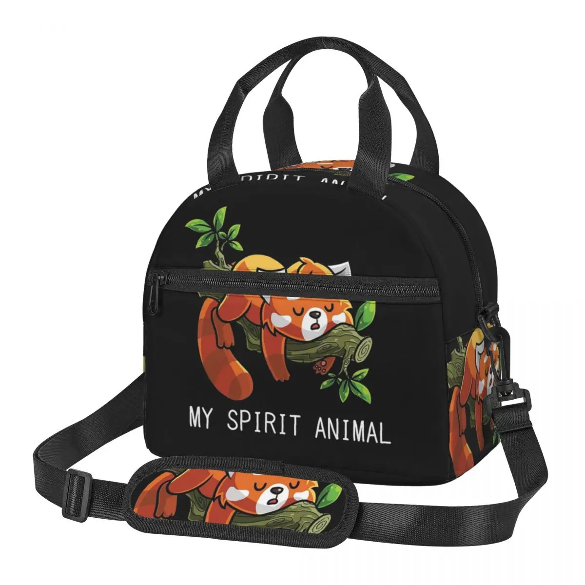 

Изолированная сумка для обеда Red Panda Spirit Animal для школы, контейнеры для хранения еды, портативная термосумка-холодильник для обедов