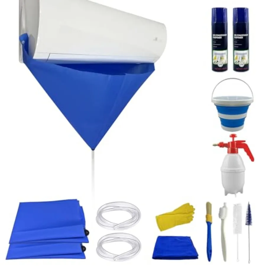 

Mini Split Cleaning Kit for Air Conditioner2 Bottles of air Conditioner Cleaner 2 Air Conditione Waterproof Bag 4 Wall Mounted