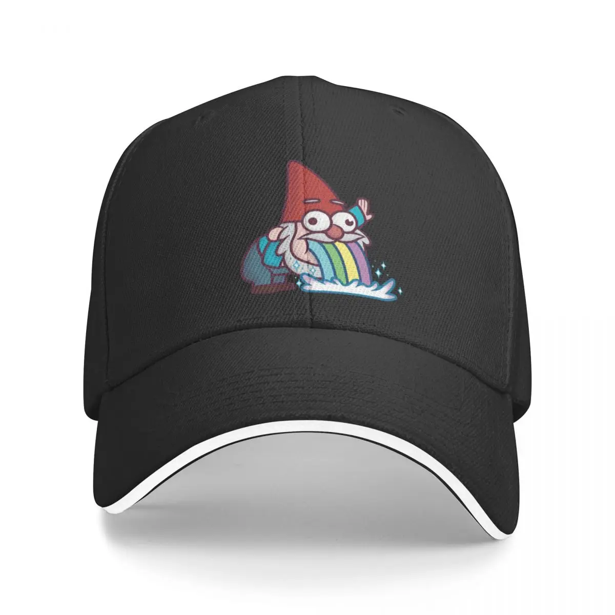 

Gnome Barfing Rainbow Baseball Cap Sun Hat For Children Thermal Visor Beach Outing For Men Women's