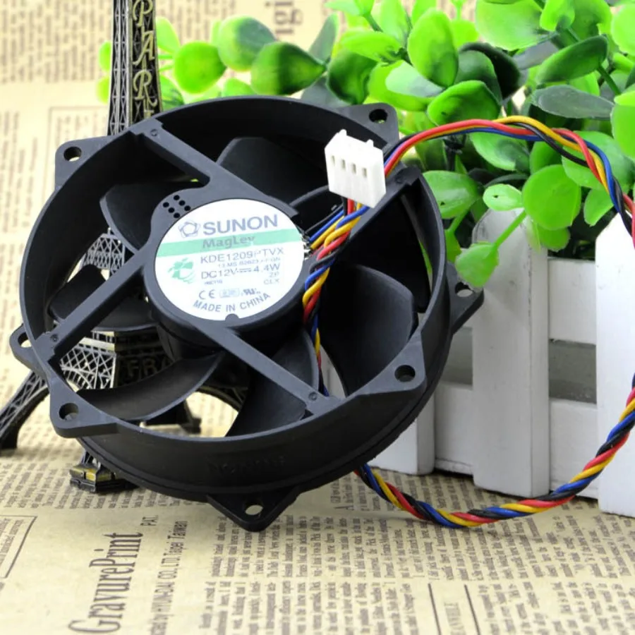 AA+ for Jianzhun SUNON 9cm 9025 4 Pin Magnetic Levitation Fan KDE1209PTVX 12V 4.4W Round