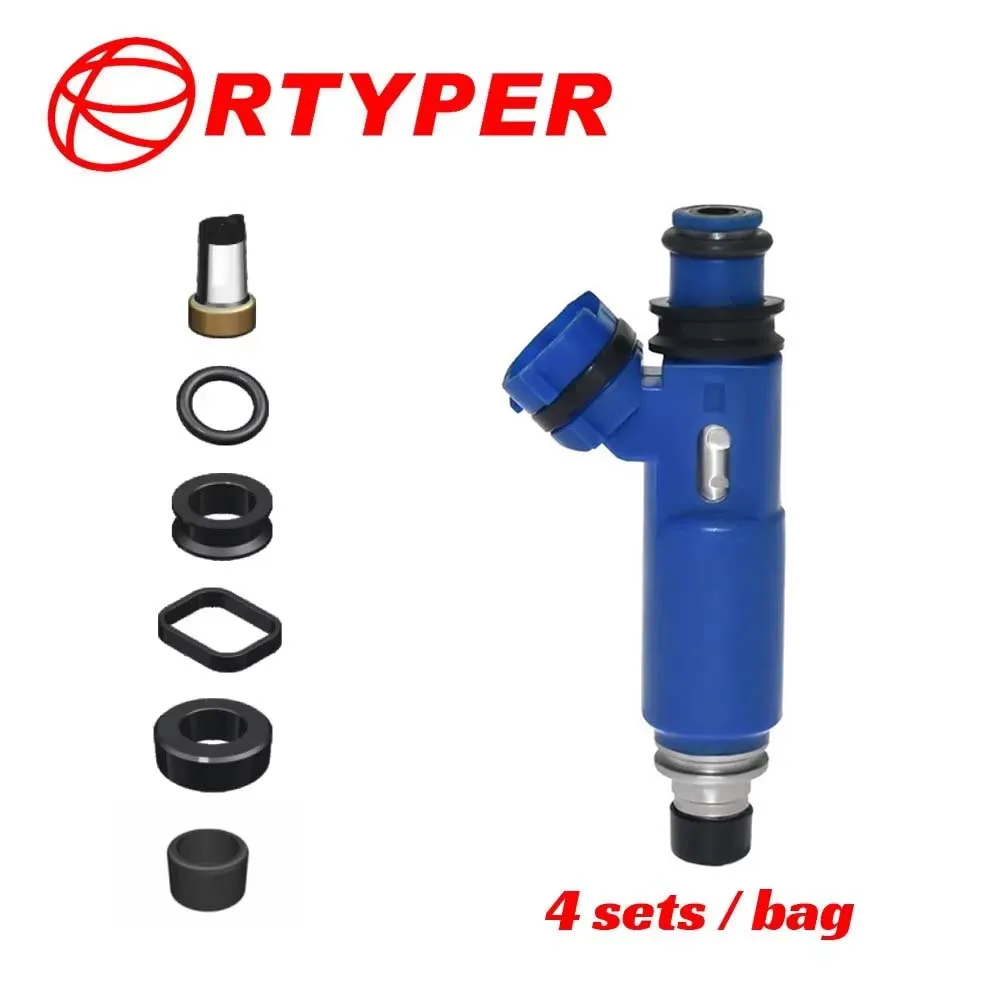 4Sets Fuel Injector Repair Kits Filter Oring Cap For Mazda MX-5 MK 1.6L RX-8 1.3 Daihatsu B5C9-13-250 195500-4450 N3H3-13-250A