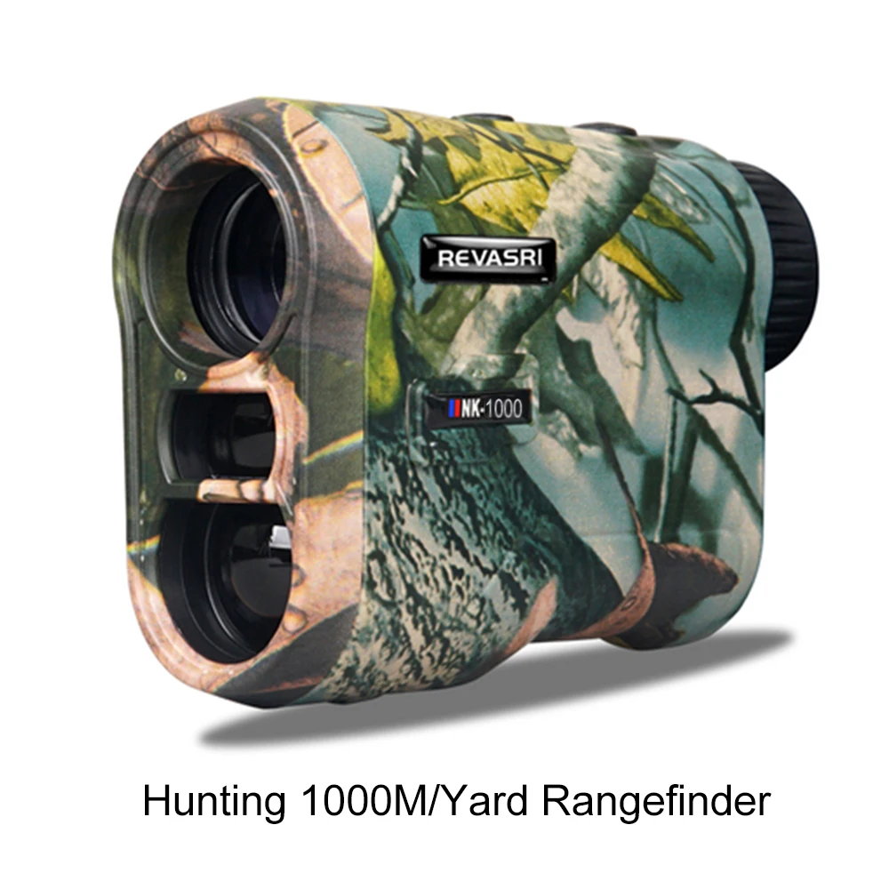 REVASRI Golf Laser Rangefinder 600M Telescope with Flag-Lock Slope Pin Distance Meter for 1000M Camouflage Hunting Monocular