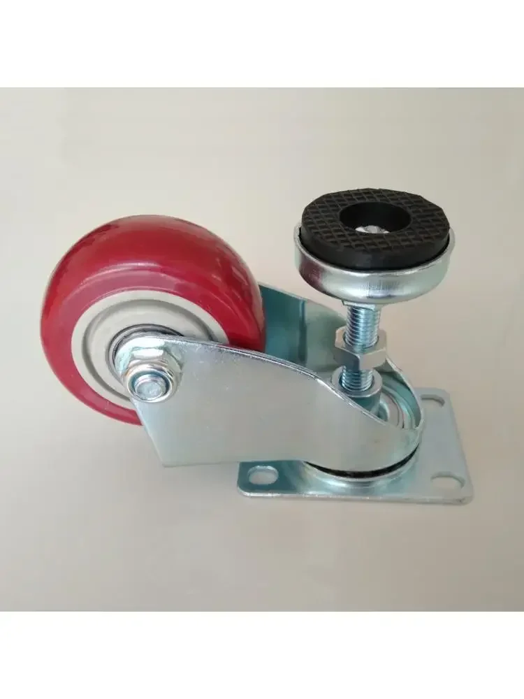 1 Pc 3 Inch Adjustable Caster With Foot Cup Horizontal Wheel Medium Sized Support Frame Universal Cabinet Spot