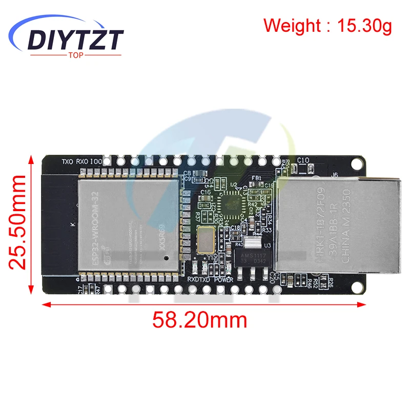 WT32-ETH01 Embedded Serial Port Networking Ethernet Bluetooth-compatible WIFI Combo Gateway MCU ESP32 Wireless Module Board