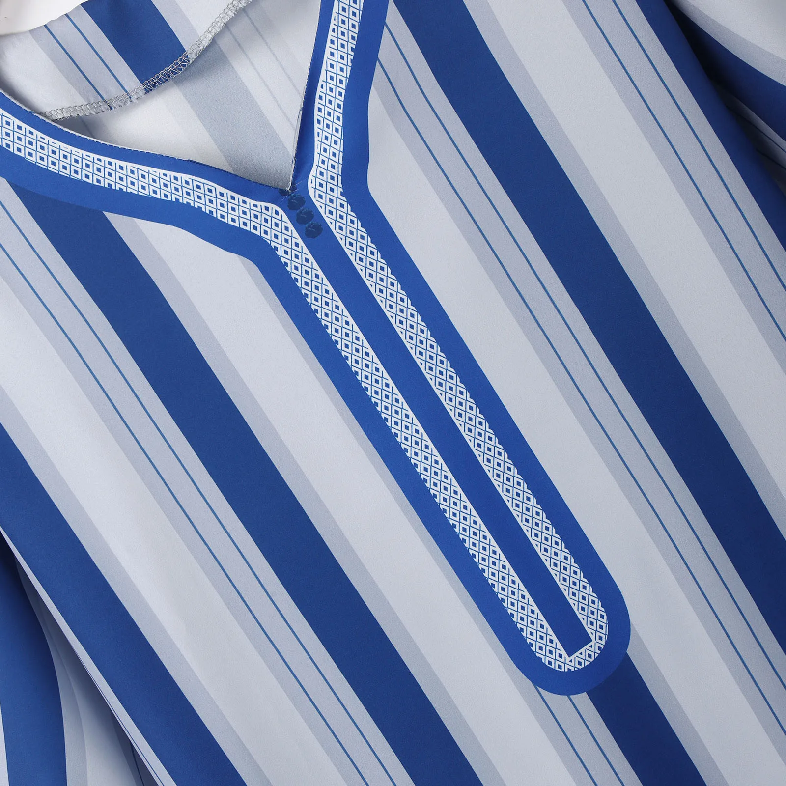 الرجال الإسلامية العربية جوبا ثوب مخطط كم طويل الجلباب الرجال المملكة العربية السعودية عباية فستان مسلم قفطان صلاة متواضعة Hombre قفطان #5