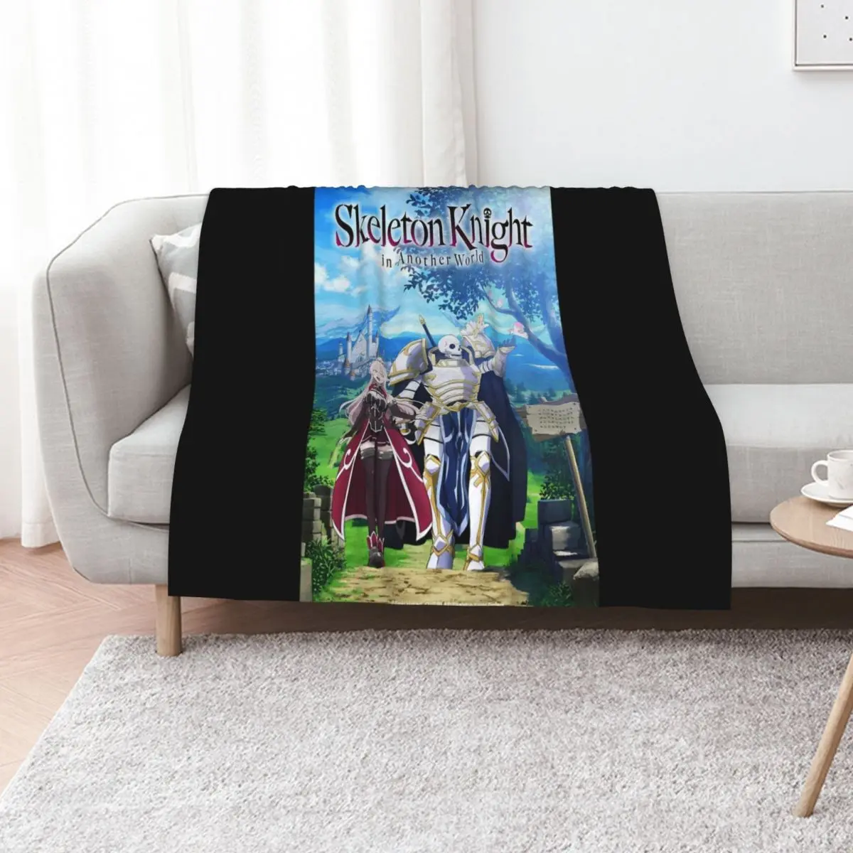 Skeleton Knight in Another World. Throw Blanket Luxury St Nap Single Heavy Bed Fashionable Soft Big Blankets