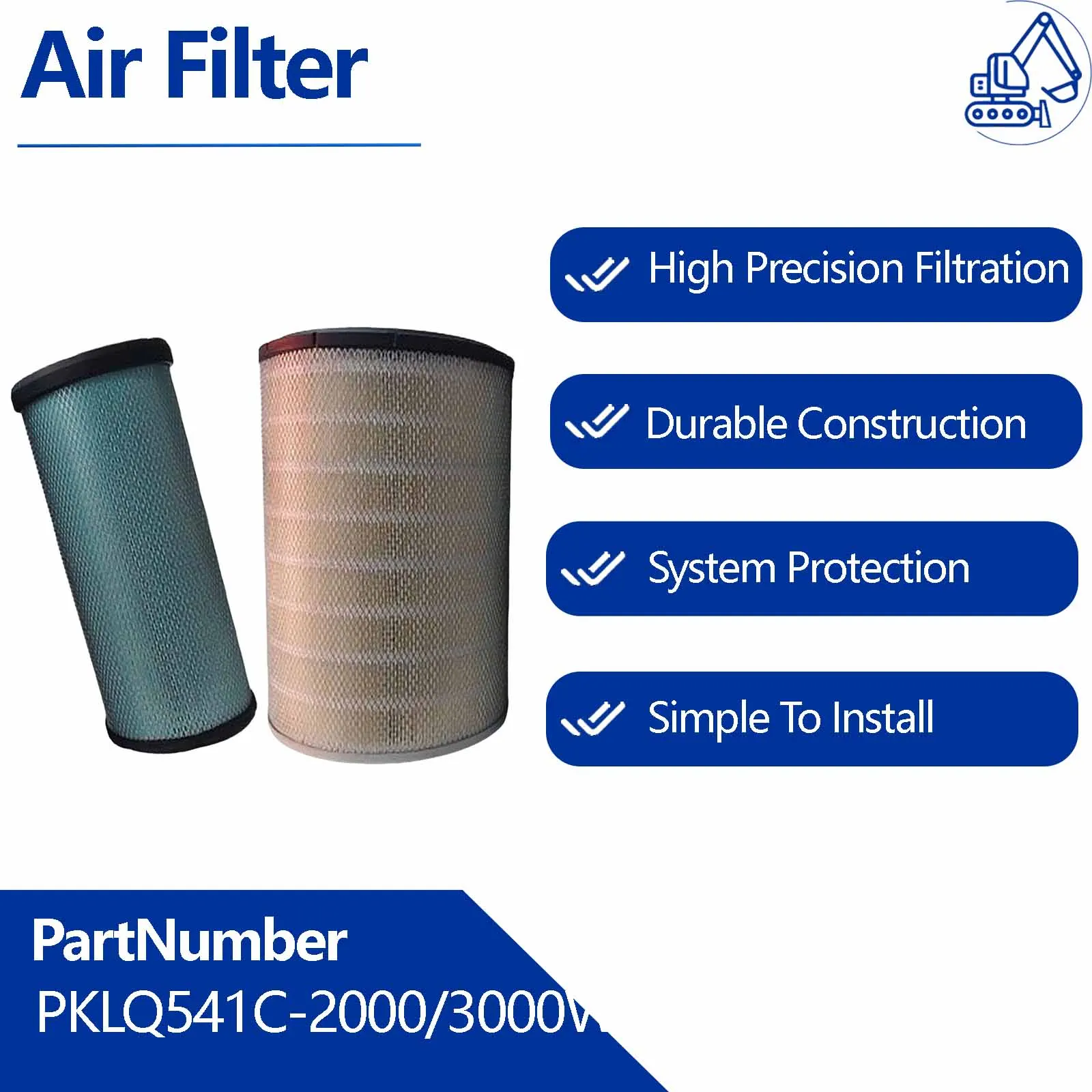 Air Filter JM-1110 For Shantui SD22 Bulldozers