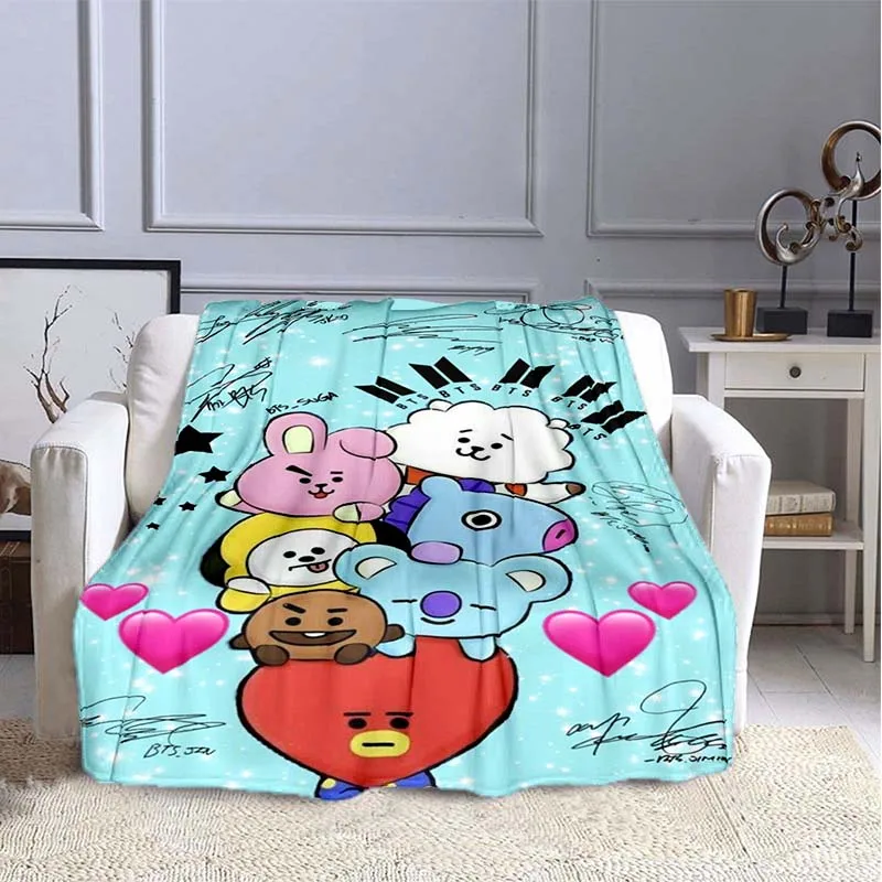 Cartoon Dolls Print Blanket throw blanket  thin blanket bulletproof cartoon blanket Kawaii Girls Blanket Travel Bedding