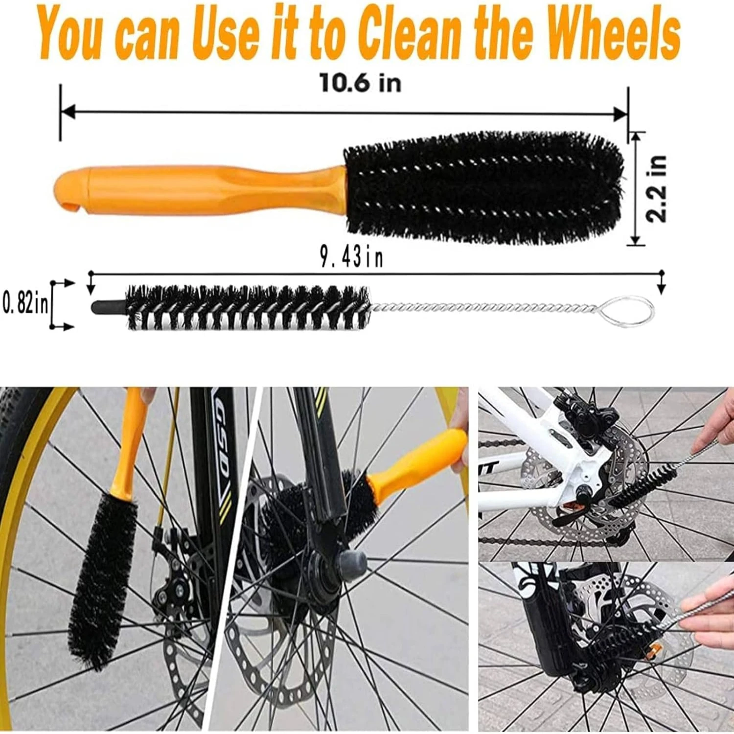 Enhance Your Bike Care Routine with Premium High-Quality Essential Bike Cleaning Brush Kit - Elevate Your Cycling Adventures and