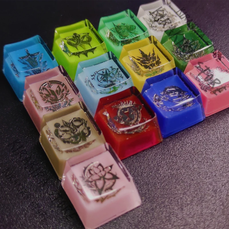 Honkai: Star Rail Boothill The Herta Imbibitor Lunae Elysia Tastiera in resina Cap Anime Keycap gioco di cartoni animati Cosplay Regali di compleanno