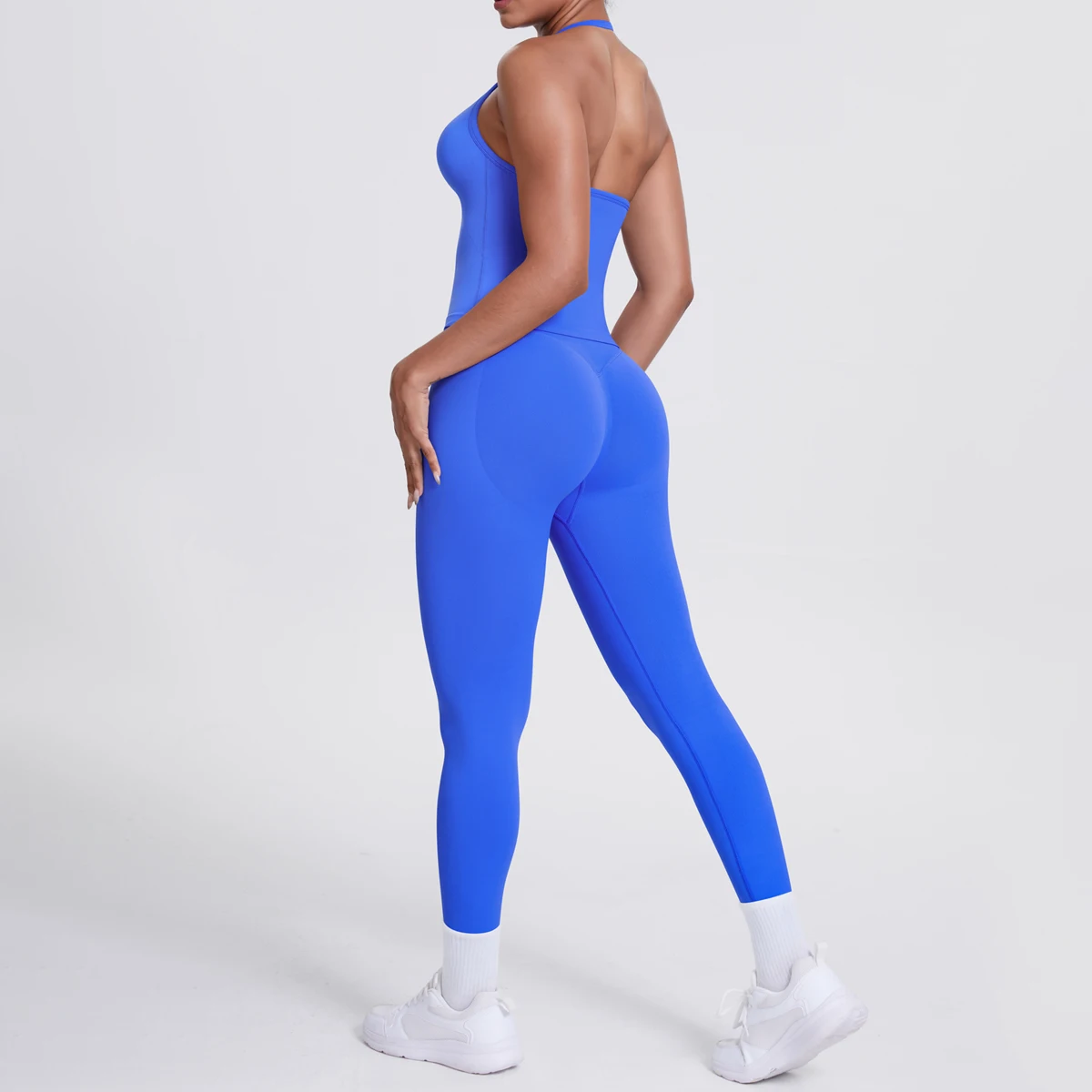 Terno de yoga conjunto esportivo ginásio sem costura sutiã esportivo de alto impacto feminino cintura alta e quadris apertados pêssego nádegas calças das mulheres sportswea