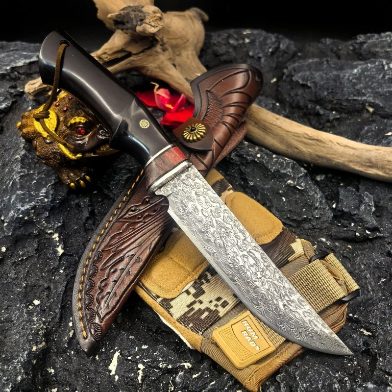 

Нож для фруктов из дамасской стали, уличный нож, портативный нож, высокая твердость, ручное кованое лезвие, острая ручка, нож для мяса