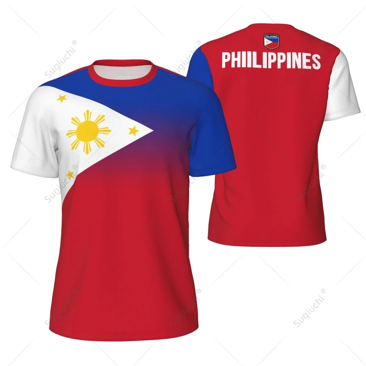 Sports Mesh T-shirt Philippines Flag 4 For Running Bike Soccer Tennis Football Fitness Tees 3D Printed Custom