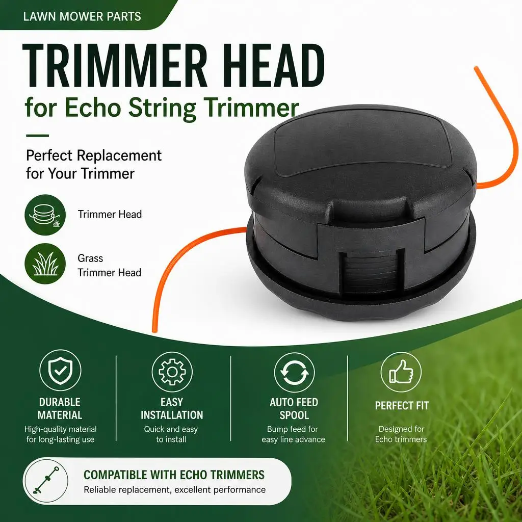 Replacement Trimmer Head For Echo Speed Feed 400 SRM-225 SRM-230 SRM-2620 GT-225 Weed Eater String Trimmer Head Durable Plastic