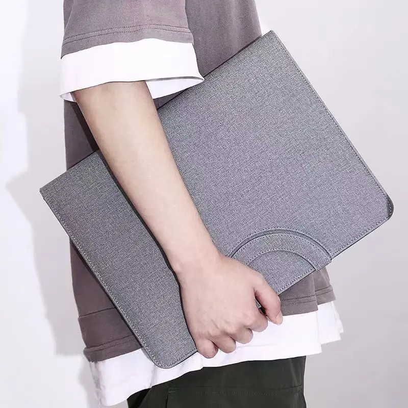 تخصيص A4 الأعمال Padfolio مجلد ملفات محفظة بولي Leather حقيبة جلدية مع آلة حاسبة أجهزة الكمبيوتر المحمولة حامل البطاقة وثيقة المكتب