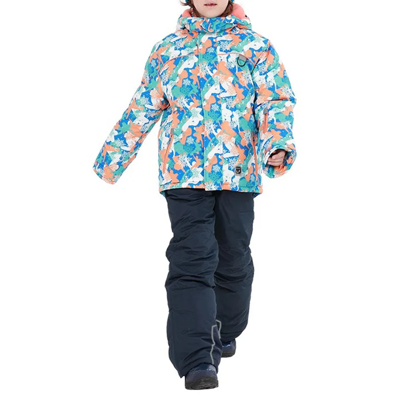 

Ski Suit Set For Children, Including Thick Waterproof Jacket And Pants For Both Boys And Girls.