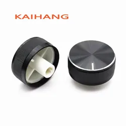 2PCS 30*13MM aluminum alloy Potentiometer Encoder Knob cap household electrical appliances Knob cap flower / D Shaped Hole 6mm