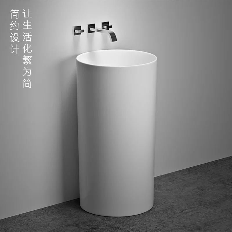 

No faucet hole column basin ceramic integrated floor-to-ceiling washbasin bathroom balcony outdoor courtyard washbasin basin