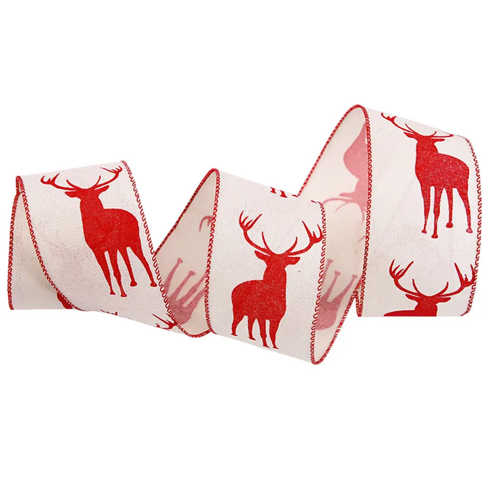 

1pcs 1 Roll Christmas Tree Decoration Ribbon Festive Xmas Theme Craft Diy Hanging Wrapping Accessory Ribbons For Christmas