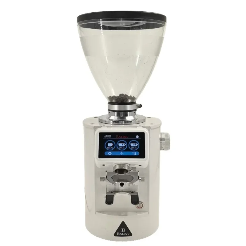 Commercial electric coffee bean grinder, 90mm flat burr with scale for quantitative straight powder, for hand - brewed coffee