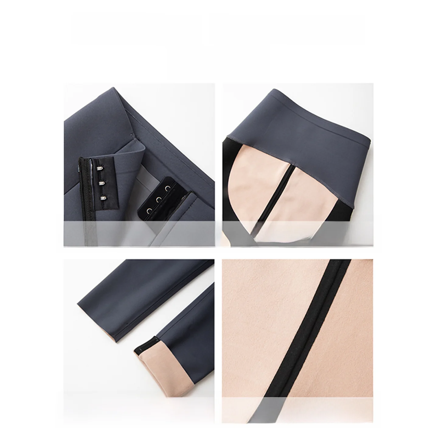 スリムハイウエストジッパー付きアールスキンヨガパンツ レディースベースレイヤーパンツ 春秋用 滑り止め ヒップアップ お腹シェイプ...