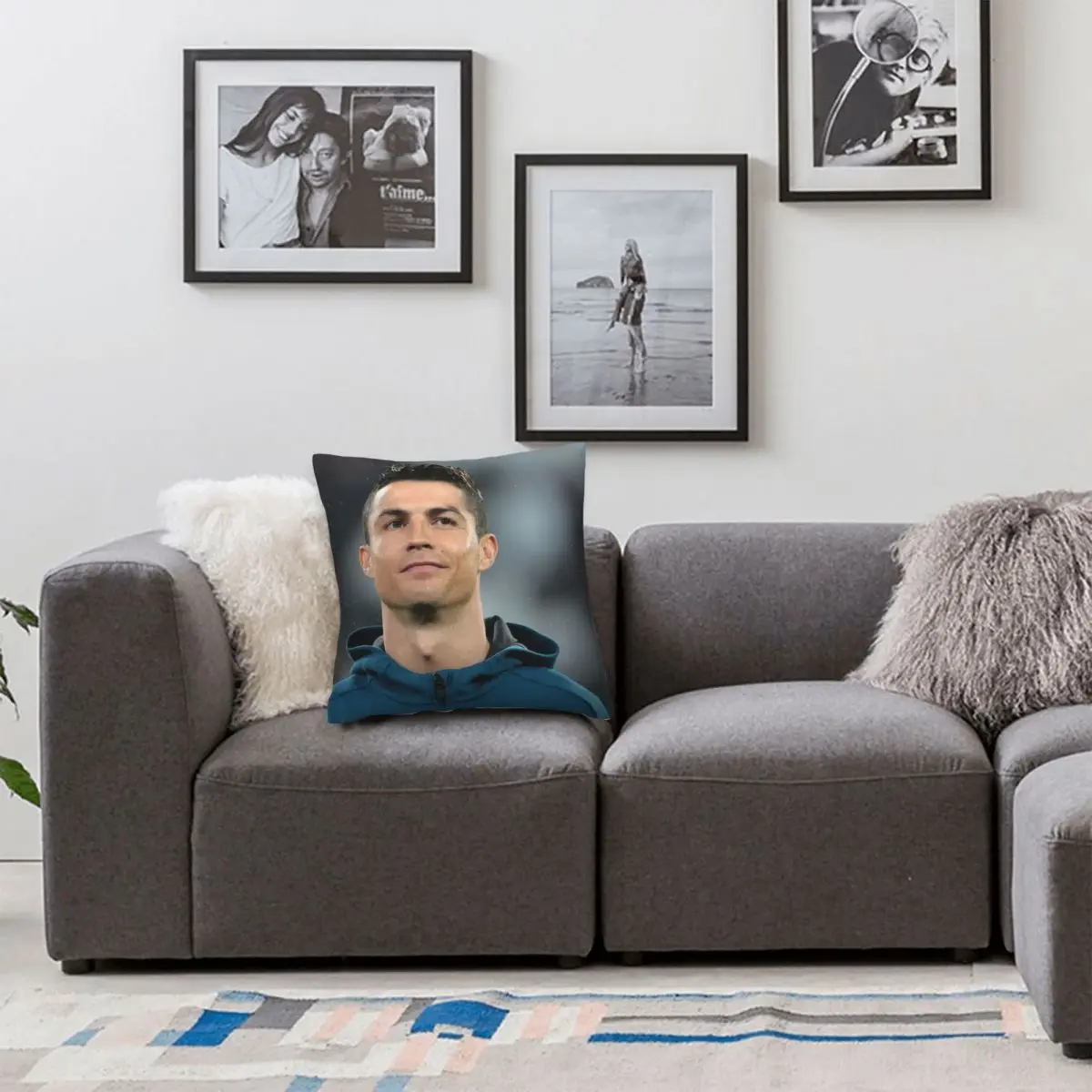 CR7 Football Soccer Pillowcase Printed Polyester Cushion Cover Decorations Throw Pillow Case Cover Home Square 45*45cm