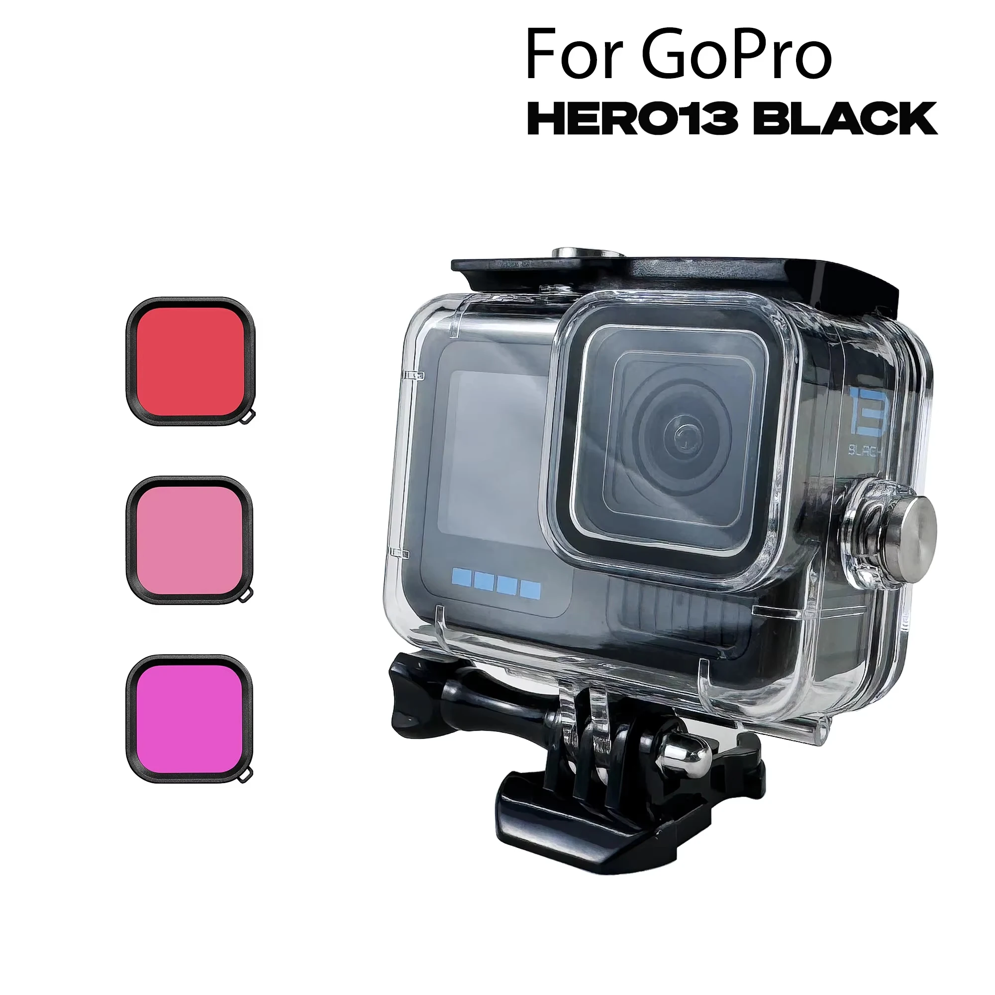 Carcasa Impermeable para GoPro Hero 13 12 Black, Funda Protectora Sumergible para Buceo, Cubierta Subacuática de 60M para Go Pro 9 10 11, Accesorios para GoPro