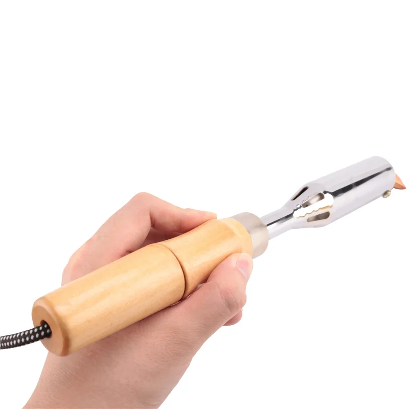 

AUAU-Insulated Wooden Handle Electric Iron High Power Soldering Iron Household Electrician Welding Electric Iron Iron Soldering