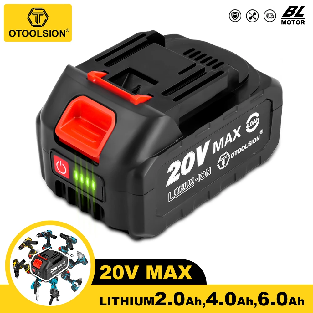 Bateria de Lítio de Carregamento 18650 20v Milhões de Bateria Cadeia sem Fio Saw Broca Chave de Fenda sem Fio Ferramenta Elétrica