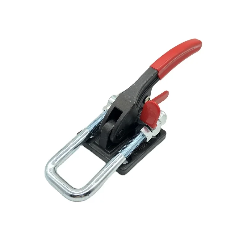 HS-40360-ST similar to 385-R Heavy duty Threaded U-hook Latch toggle clamp with Toggle lock plus for latching applications