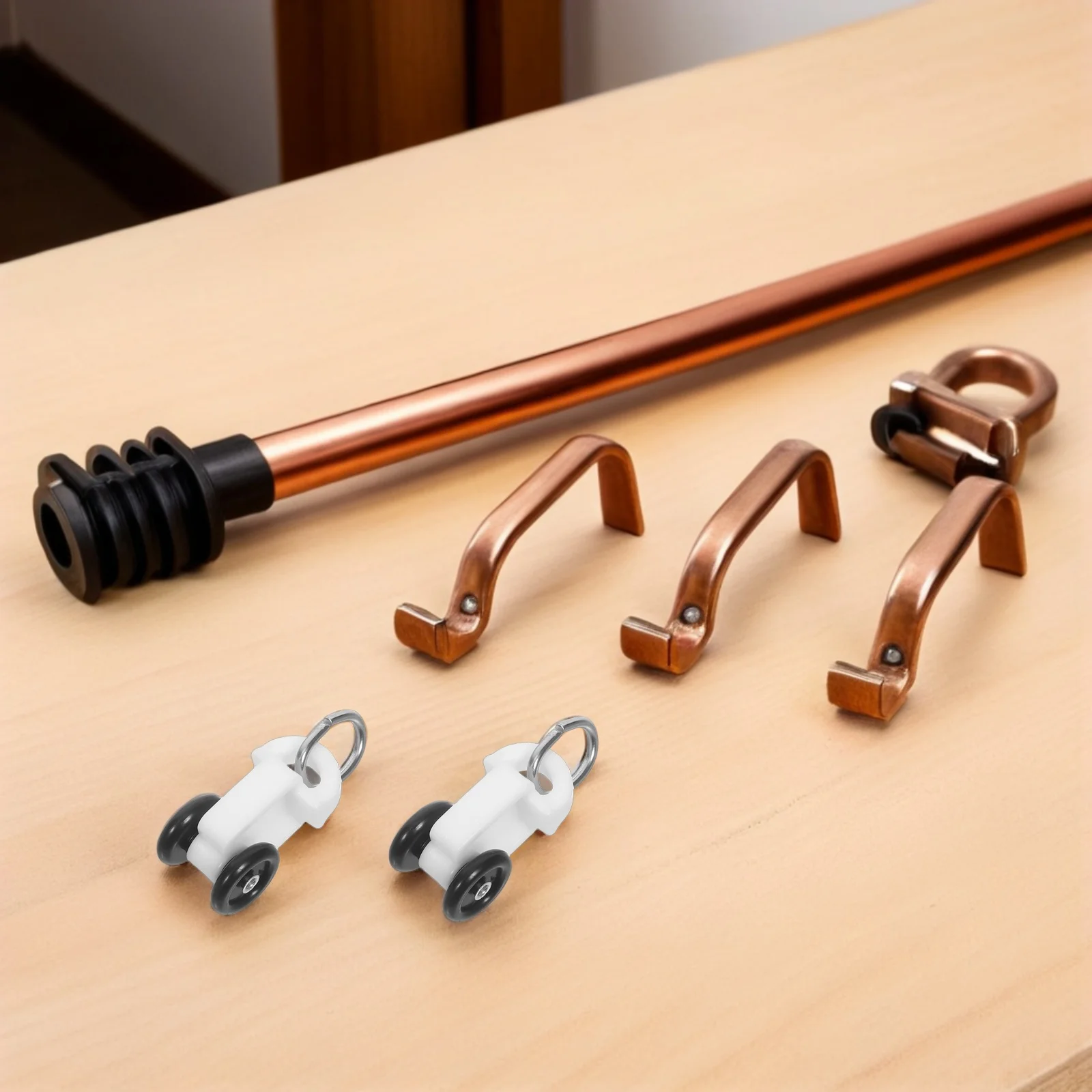 100pcs Silent Curtain Track Rollers Plastic Curtain Rail Gliders For Smooth Drapery Movement Bathroom Window Ceiling Track