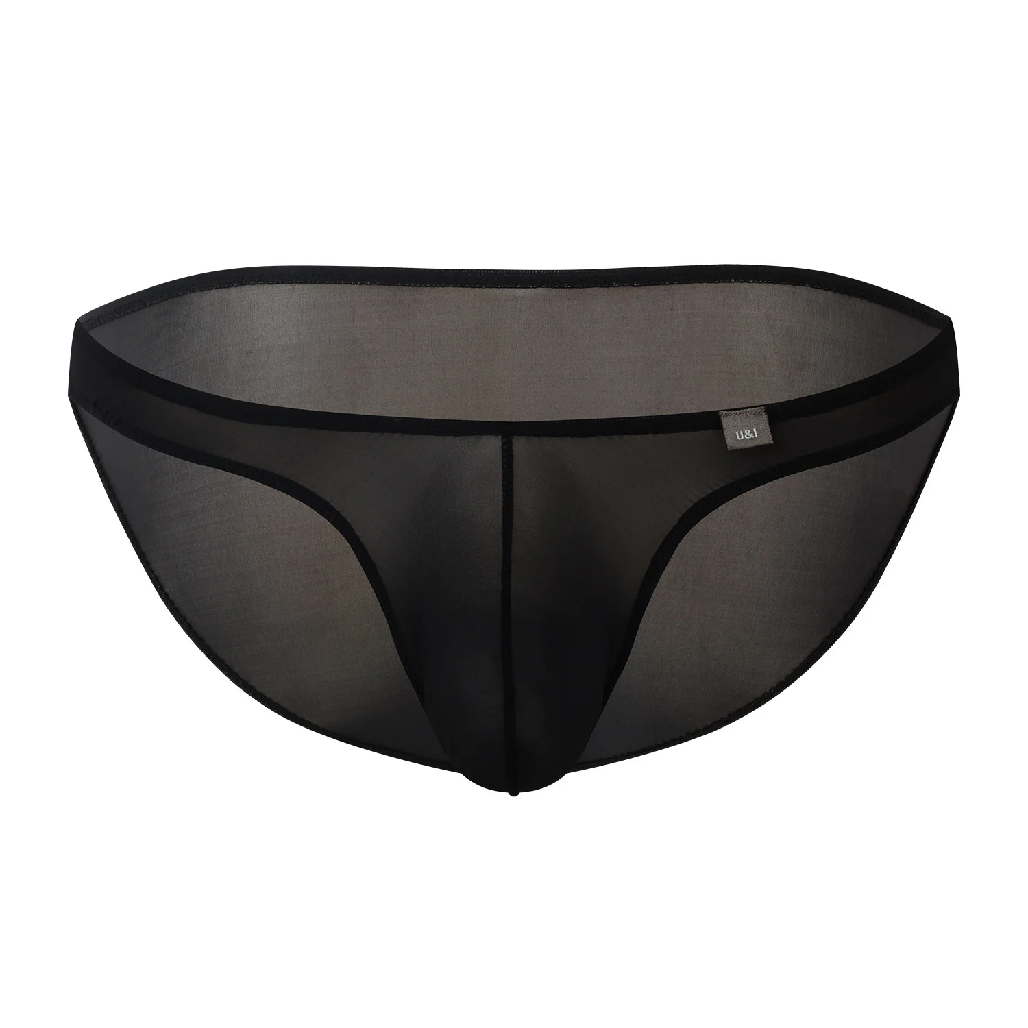 U＆I sexy briefs men's trendy personality ultra-thin transparent high-elastic nylon youth low waist U convex