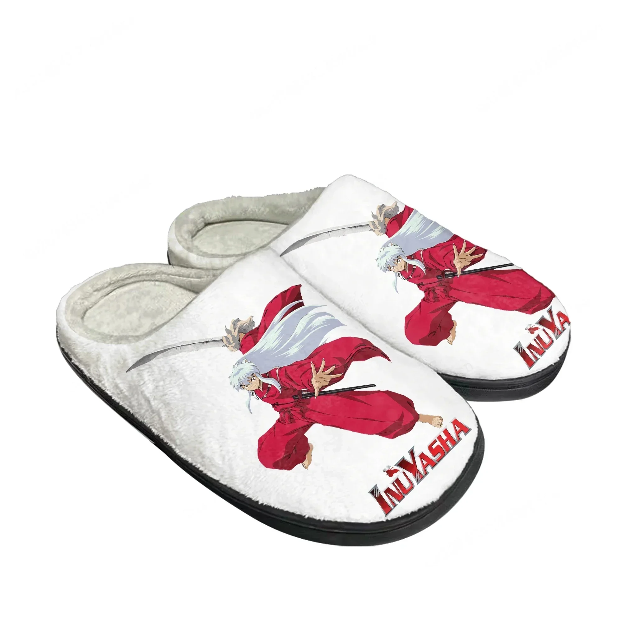 

Inuyasha Home Cotton Slippers Mens Womens Plush Bedroom Casual Keep Warm Shoes Japanese Anime Cartoon Thermal Indoor Slipper