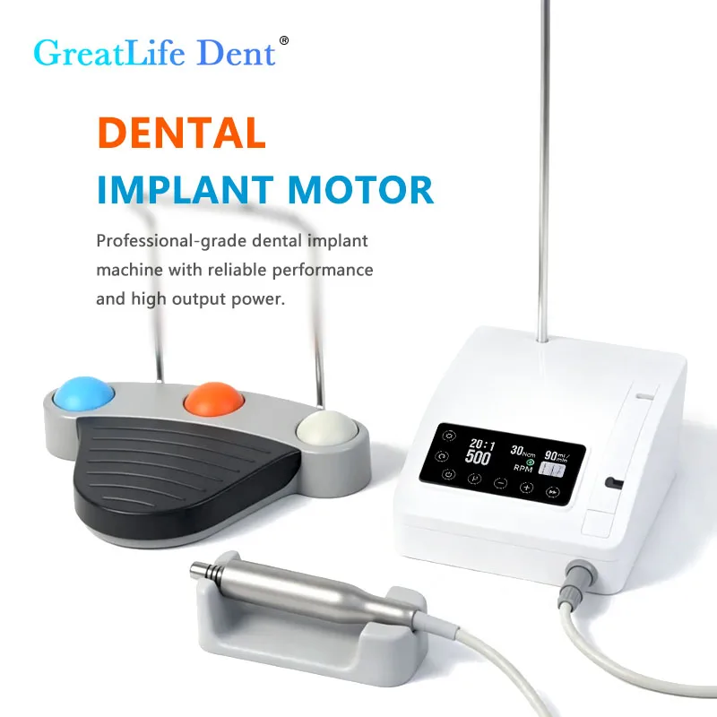 Dent Motor with 20:1 Fiber Optic Contra Angle LED Handpiece CE Certified