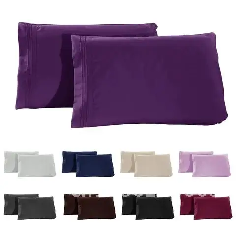 

Rectangle Polyester Fabric Pillow Cases For Home/Hotel Pillowcases Solid Color Pillow Covers 2pcs/set 50*70cm/50*101cm